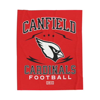 Canfield Football Velveteen Plush Blanket - Perfect for Football Fans, Cozy Home Decor