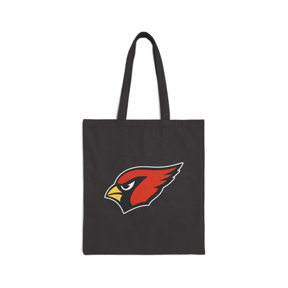 Canfield Cotton Canvas Tote Bag, Red Cardinal, White "C"