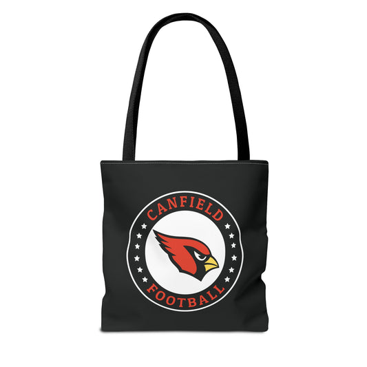 Canfield Football Tote Bag, Badge & Red "C"