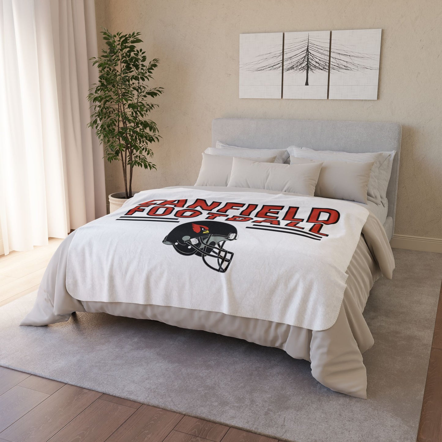 Canfield Football Sherpa Blanket - Perfect for Game Day and Chilly Nights