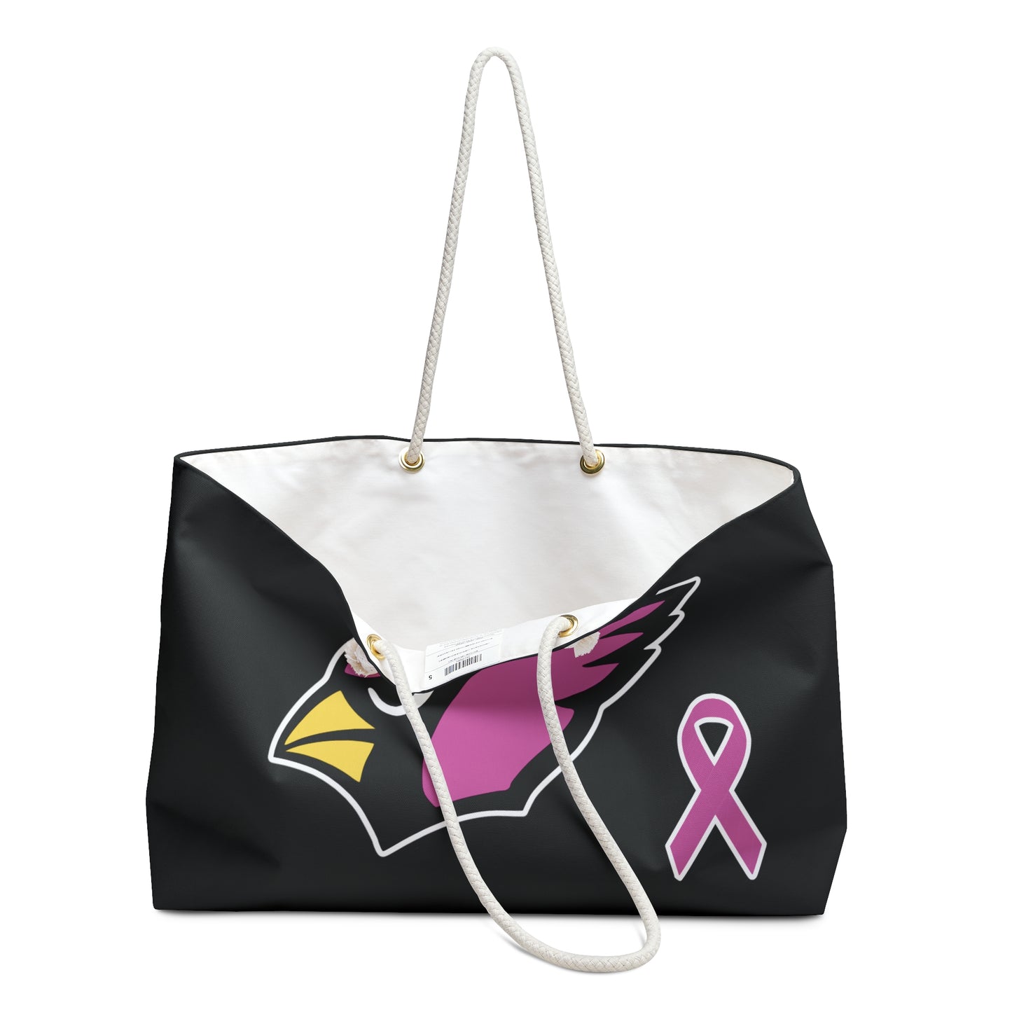 Canfield Football Weekender Bag, Pink Cardinal w/Breast Cancer Awareness