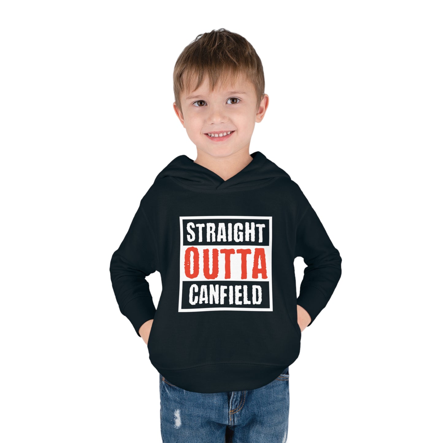 "Straight Outta Canfield, Toddler Pullover Fleece Hoodie