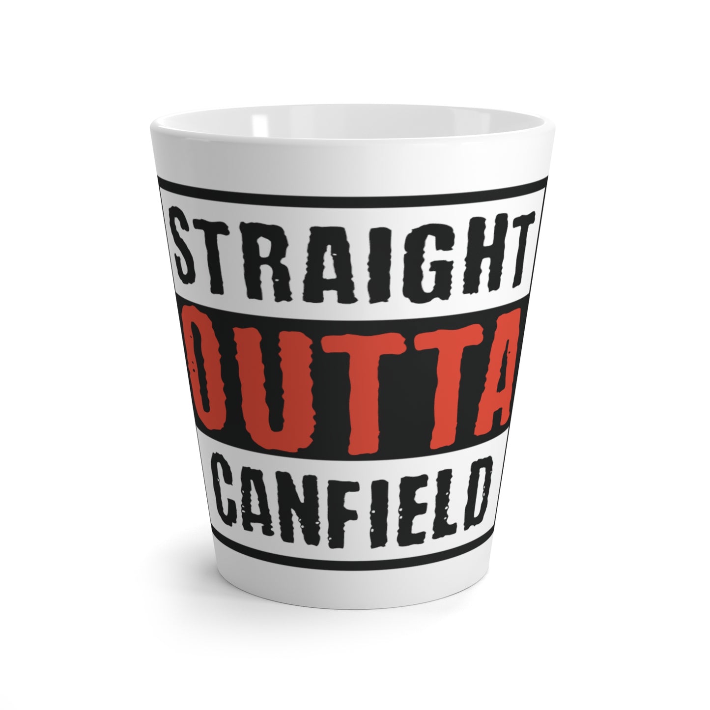 "Straight Outta Canfield" Latte Mug, 12 oz.