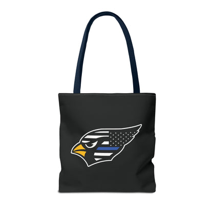 "Straight Outta Canfield" Tote Bag, Back-the-Blue Cardinal