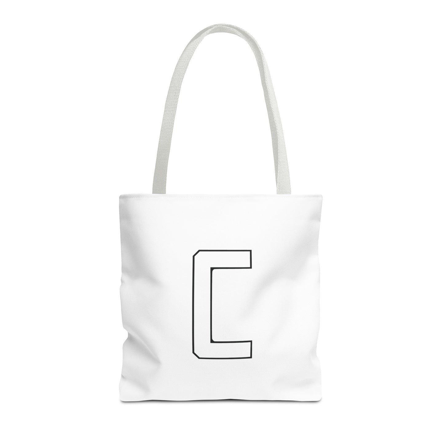 Canfield Tote Bag, White Cardinal & White Canfield "C"