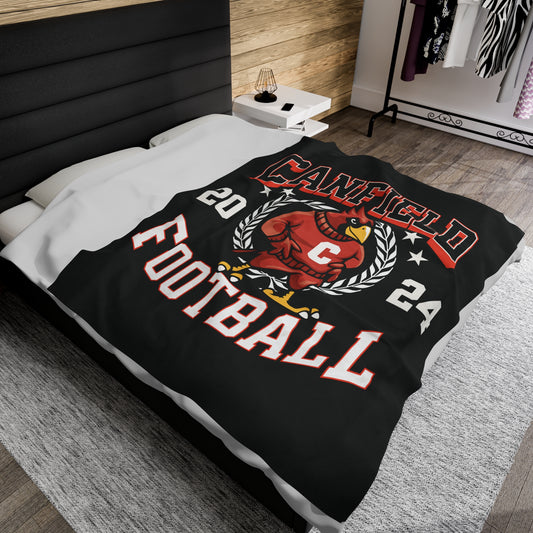 2024 Canfield Football Velveteen Plush Blanket - Perfect for Football Fans, Cozy Home Decor