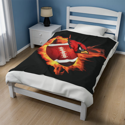 Canfield Football Velveteen Plush Blanket - Perfect for Football Fans, Cozy Home Decor